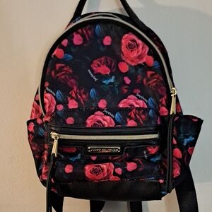Juicy Couture Black and Red Rose Backpack
